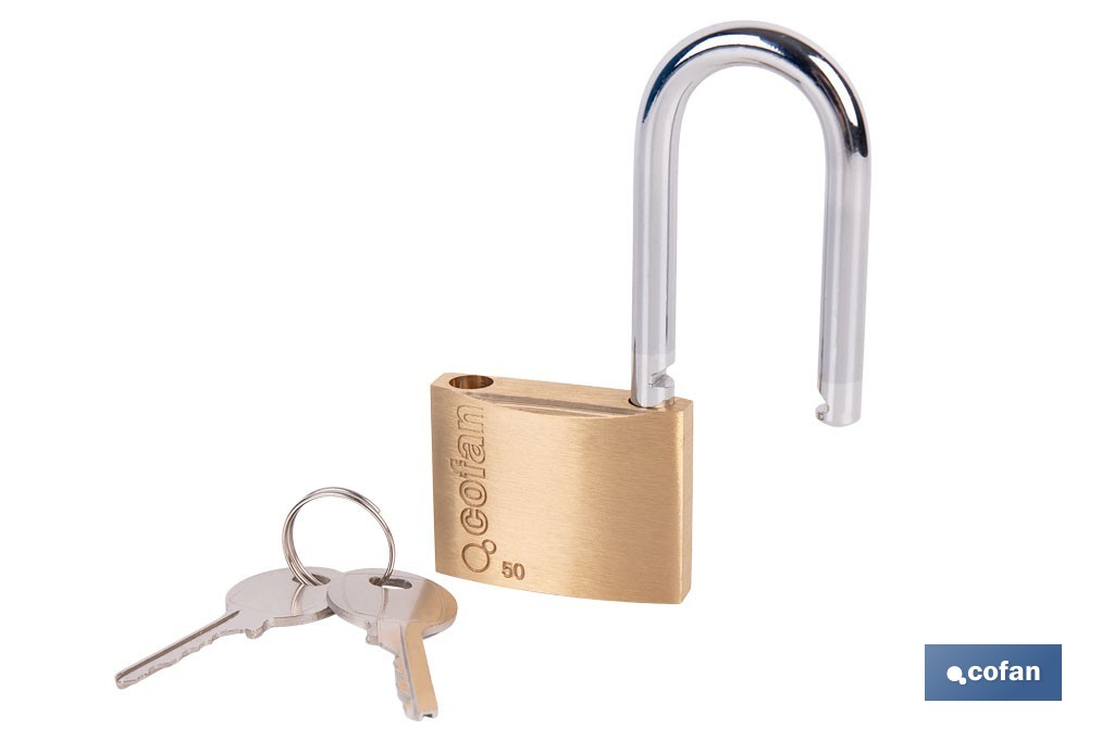Candado de Latón Arco Largo Quality Plus - Cofan