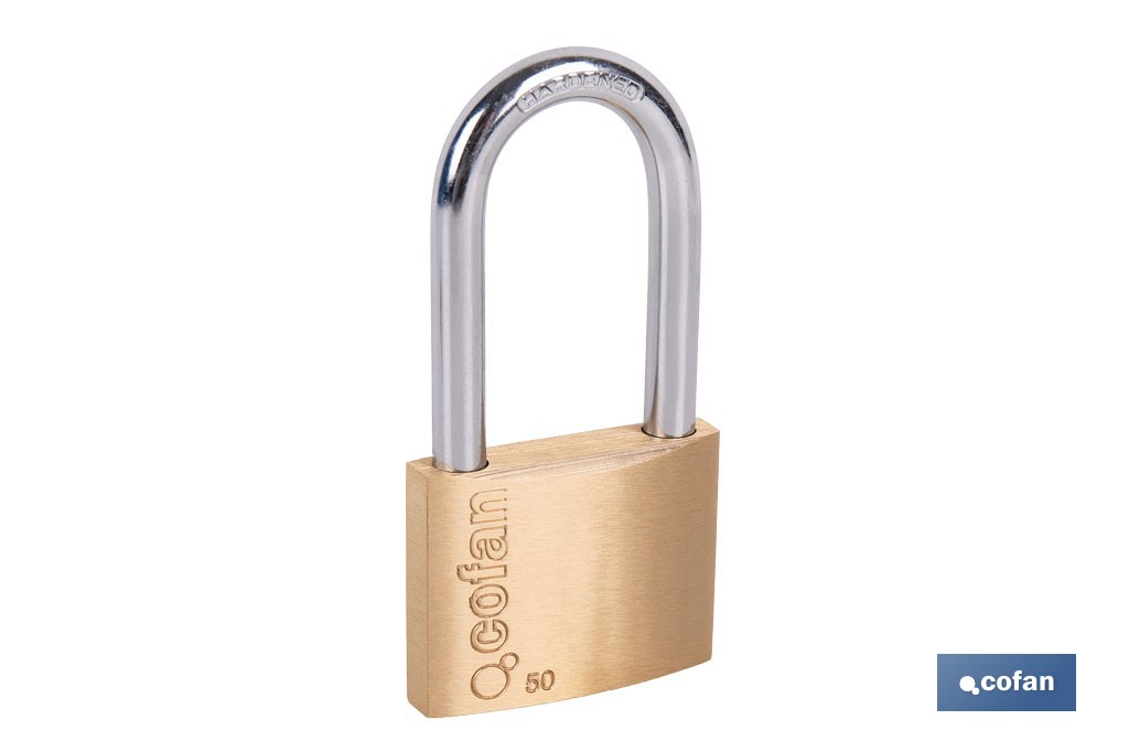 Candado de Latón Arco Largo Quality Plus - Cofan