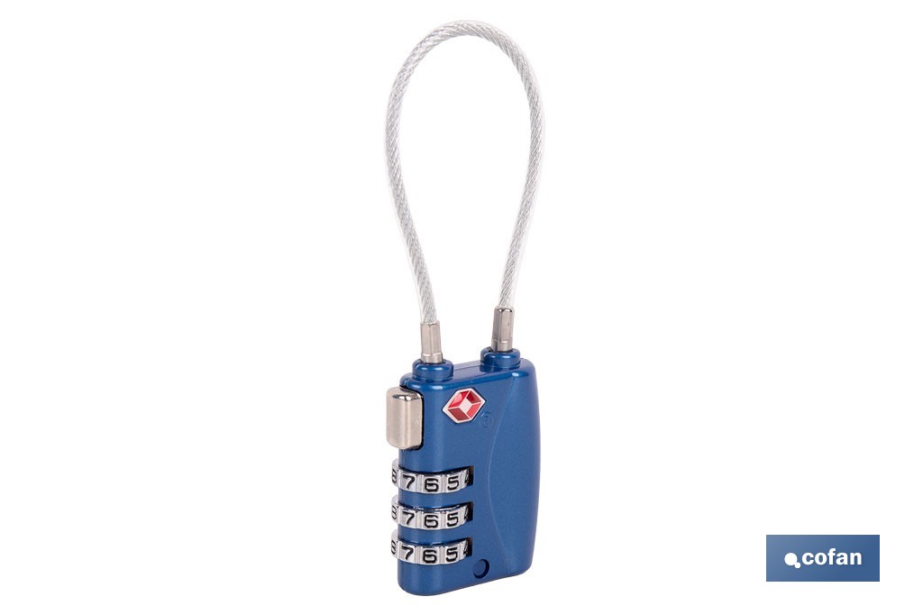 Candado Combinación Equipaje con Cable - Cofan