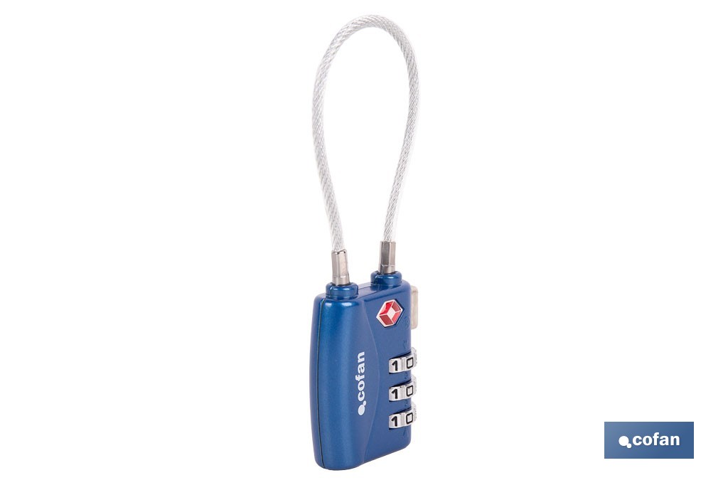 Candado Combinación Equipaje con Cable - Cofan