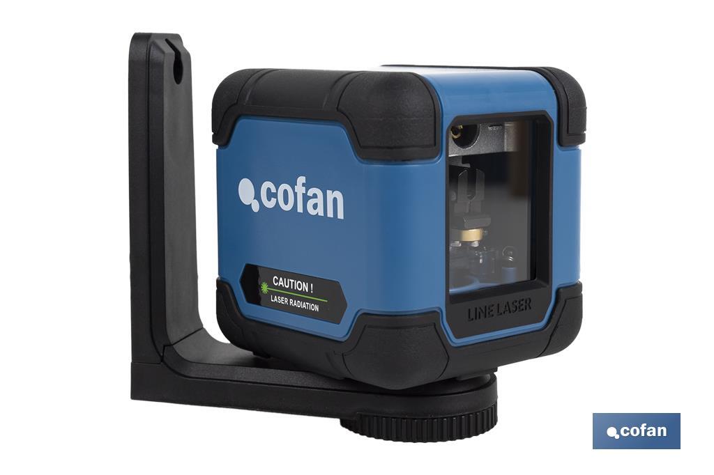 Cross-line laser level | Self-levelling and manual modes | Working range: 30m | Case included - Cofan