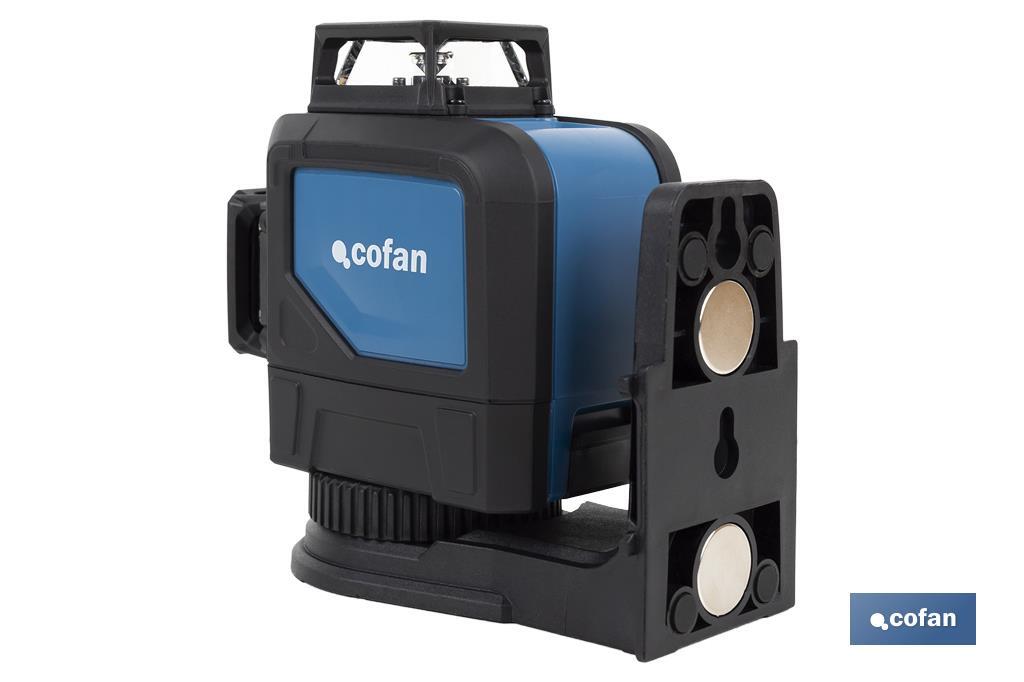 Self-levelling laser level | Working range: 30m | Cross-line laser | 360° levelling - Cofan