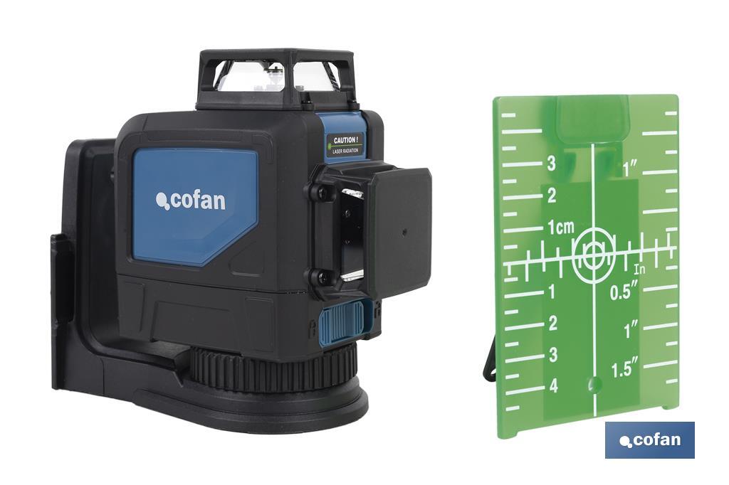 Self-levelling laser level | Working range: 30m | Cross-line laser | 360° levelling - Cofan