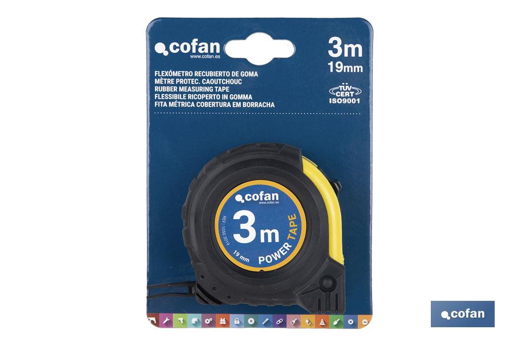 Flexómetro Recubierto de Goma - Cofan