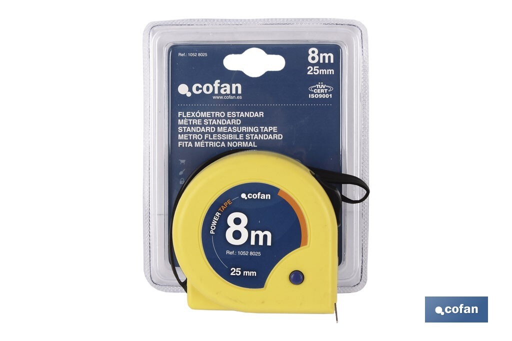 Flexómetros Estándar | Diferentes medidas | Color: amarillo - Cofan