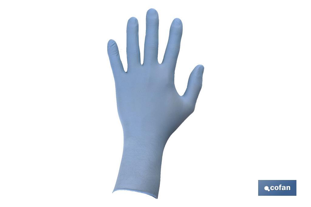Box of 100 nitrile gloves | Fine and elastic gloves | Powdered-free | Comfortable and pleasant to the touch - Cofan