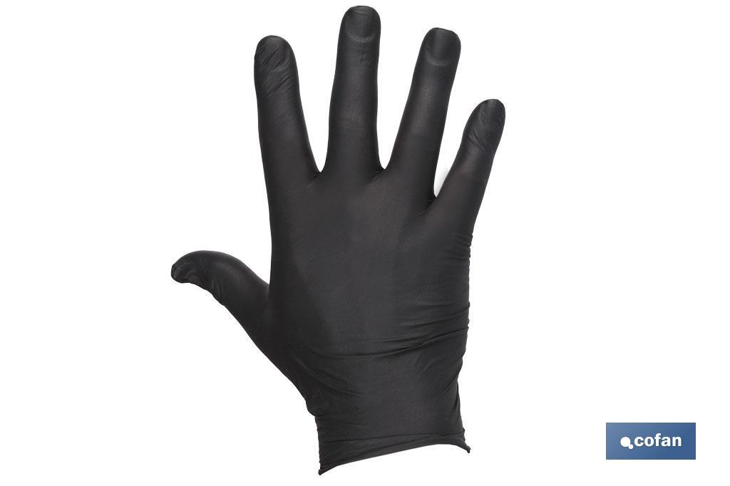 Caja de 100 unidades de guantes de nitrilo | Finos y elásticos | Sin polvo | Cómodos y agradables al tacto - Cofan