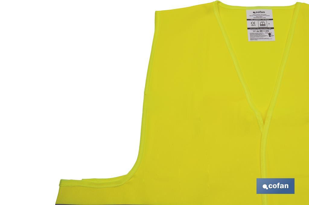 Gilet réfléchissant | Couleur jaune | Taille XXL | EN ISO 20471 | Catégorie III - Cofan