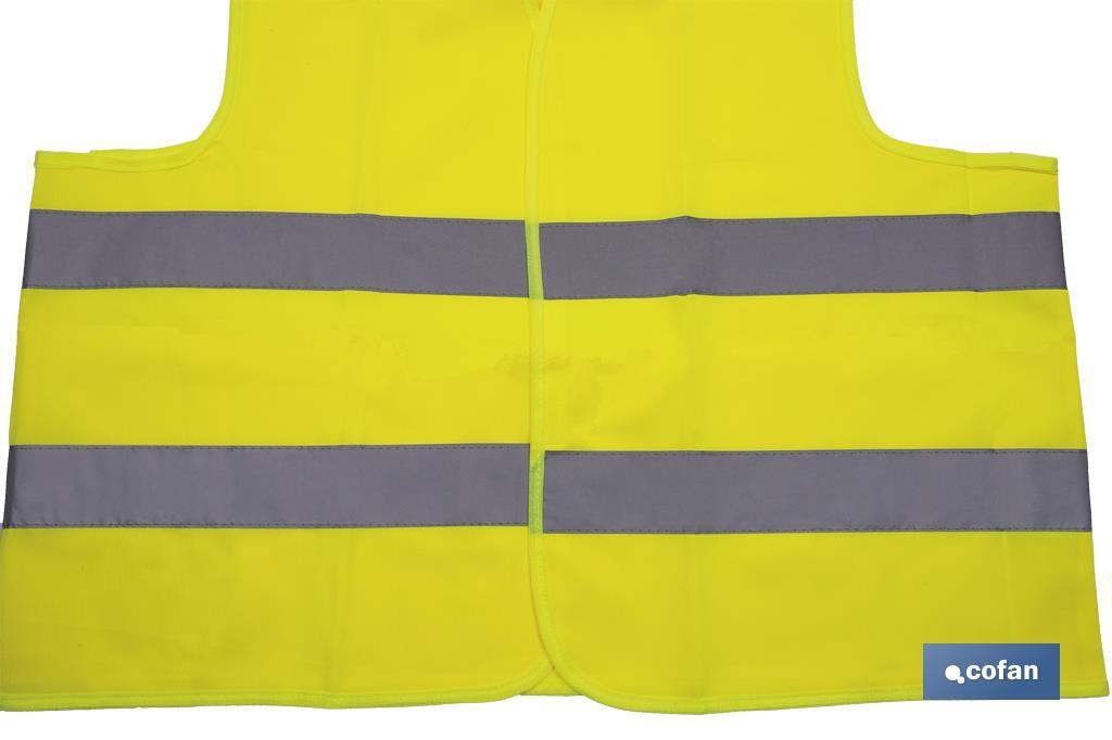 High visibility vest | Yellow | Size: XXL | EN ISO 20471 | CAT. III - Cofan