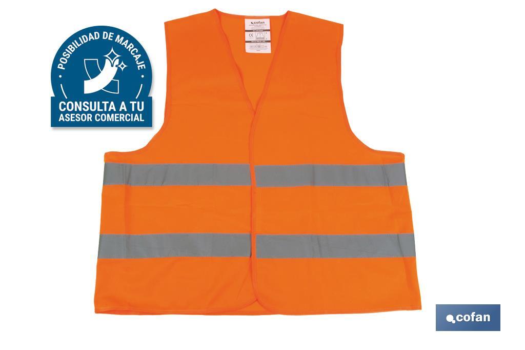 Gilet réfléchissant | Couleur orange | Taille XXL | EN ISO 20471 | Catégorie III - Cofan