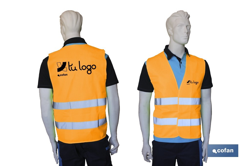 High visibility vest | Orange | Size XXL | EN ISO 20471 | CAT. III - Cofan