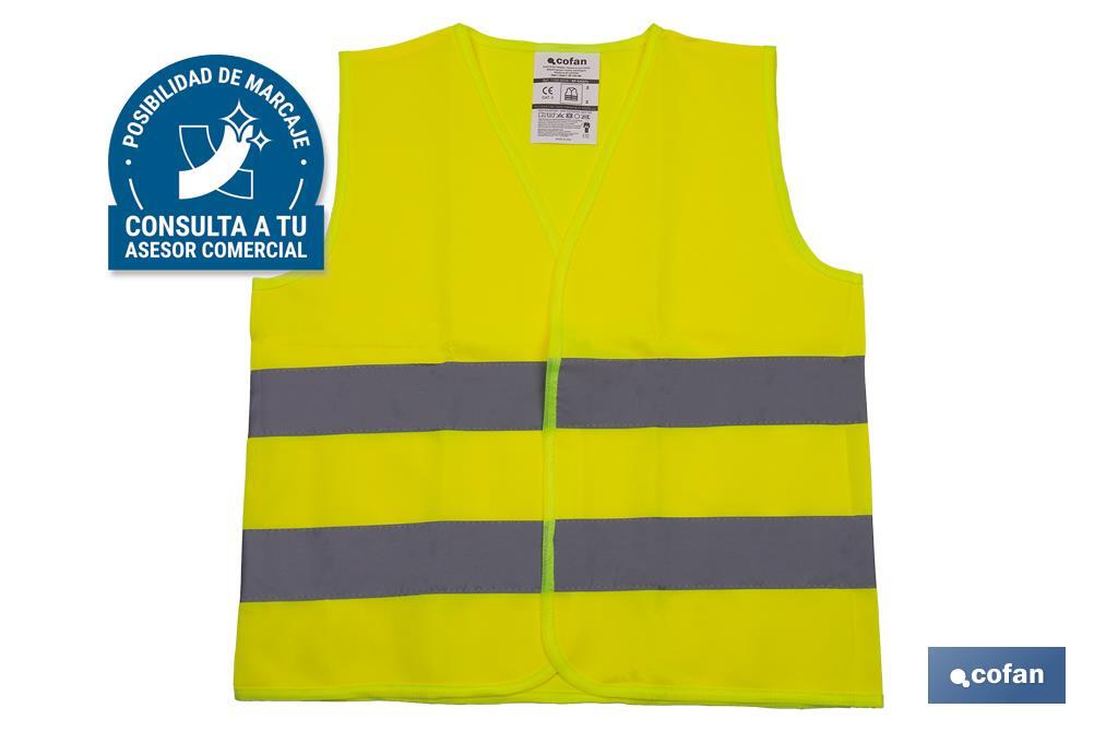 Gilet réfléchissant | Couleur jaune | Taille enfants | EN ISO 20471 | Catégorie III - Cofan