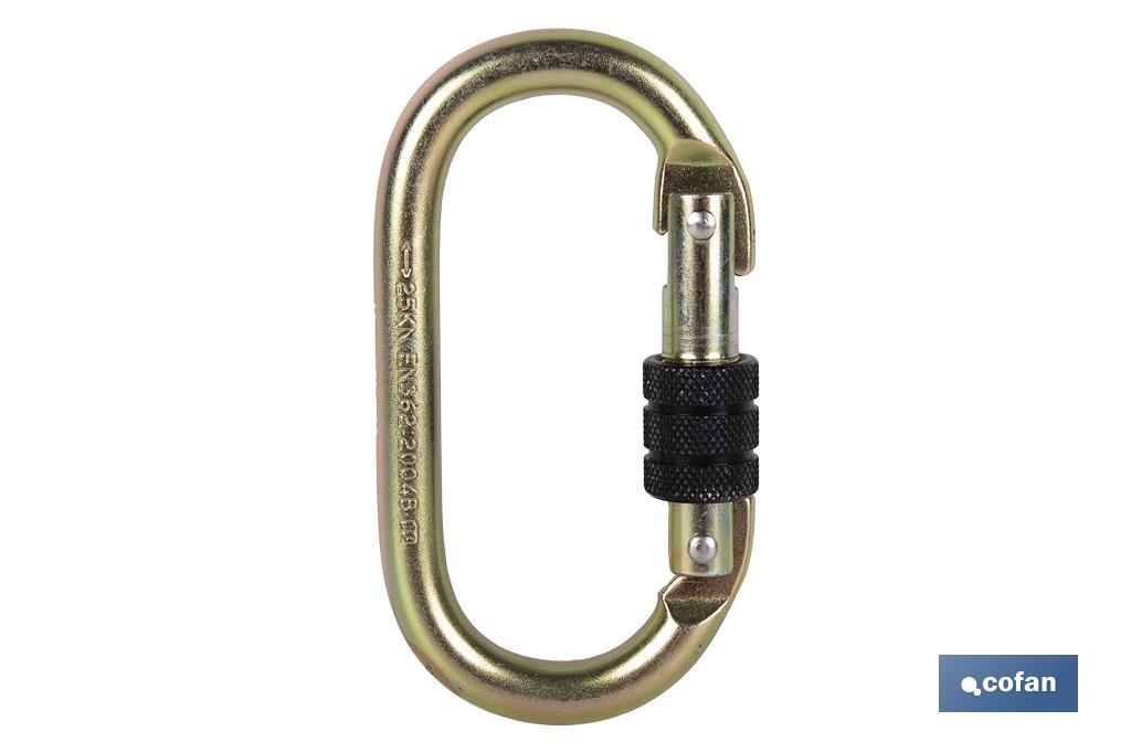 Set of harness | 2 point anchorage | Safety rope | 2 safety carabiners | EN 361/EN 354/EN362 - Cofan