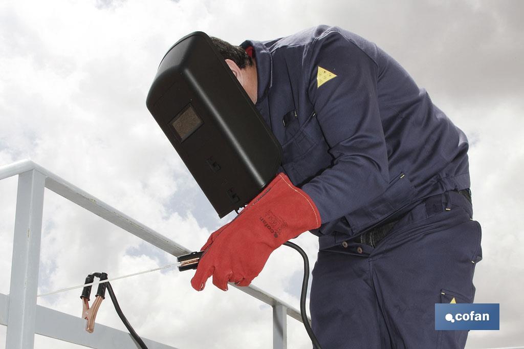 Welding safety face shield | Shade no. 11 | Black and white lenses | EN 166/EN 175 - Cofan