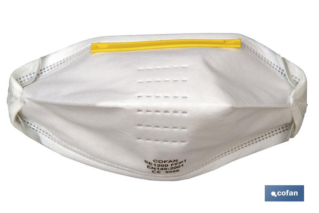 Mascarilla FFP1D | No Reutilizable | Eficiencia de Filtración superior al 90% | Pack de 20 o Unitaria - Cofan