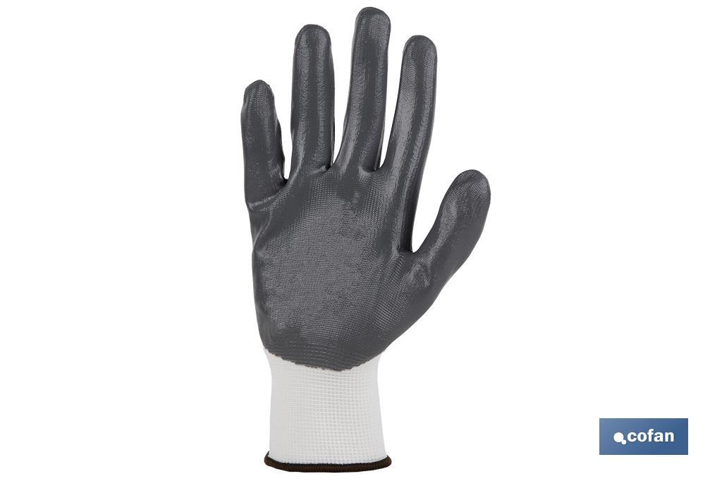 Guantes 100 % de poliéster | Impregnados para mayor seguridad | Flexibles | Protección y confort | Sin costuras - Cofan