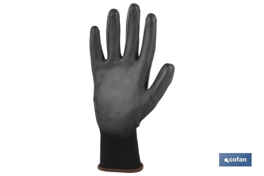 Guantes 100 % de poliéster | Impregnados para mayor seguridad | Flexibles | Protección y confort | Sin costuras - Cofan