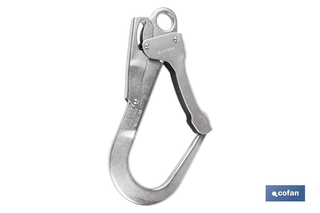 Safety snap hook | Steel for scaffolds | Double action self-locking system - Cofan