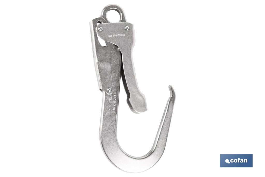 Safety snap hook | Steel for scaffolds | Double action self-locking system - Cofan