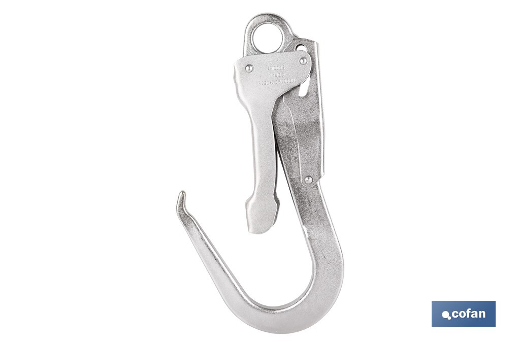 Safety snap hook | Steel for scaffolds | Double action self-locking system - Cofan