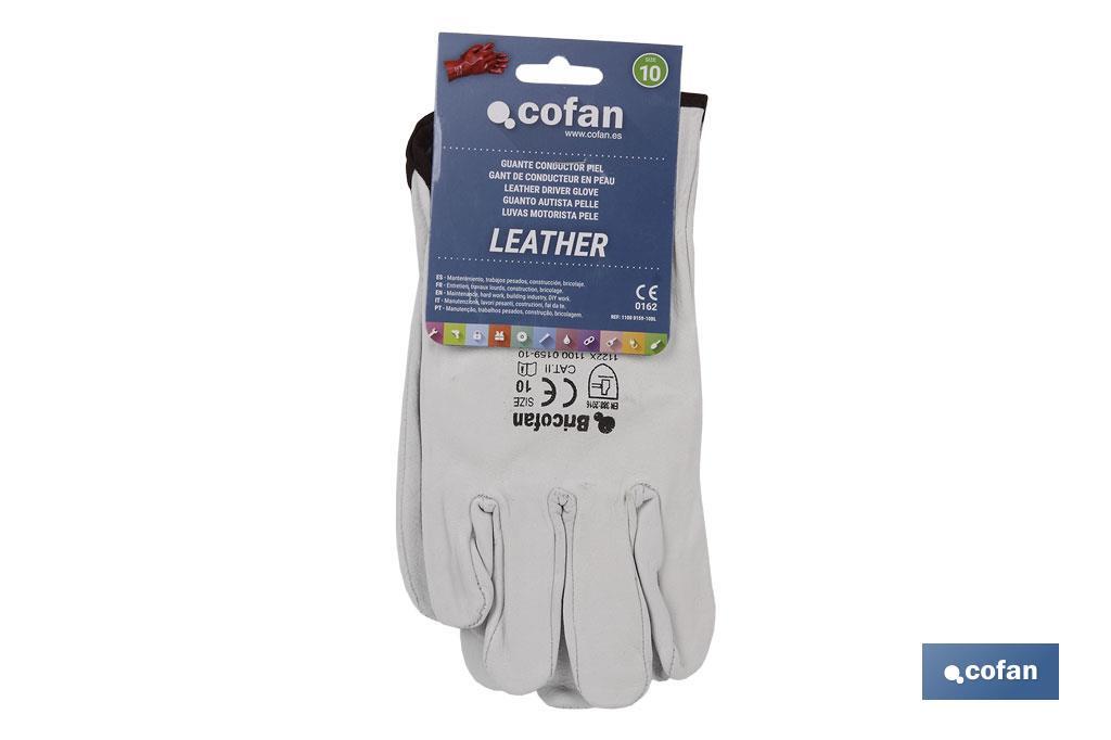 Bricofan grain leather glove - Cofan