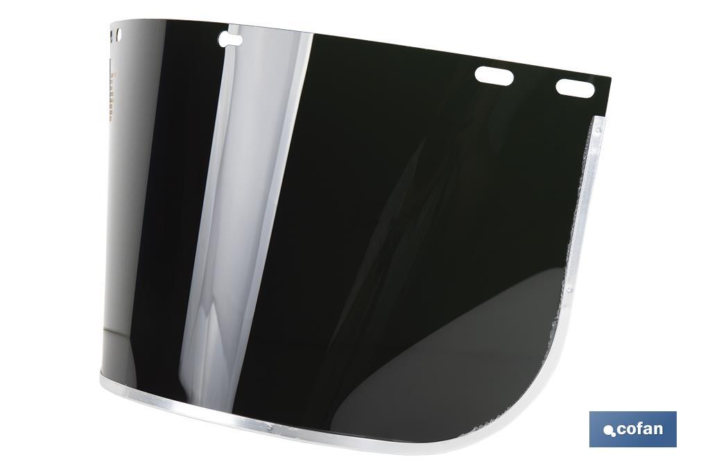 Spare visor for face shield | Dark lens | Visor size: 400mm | Anti fog lens - Cofan