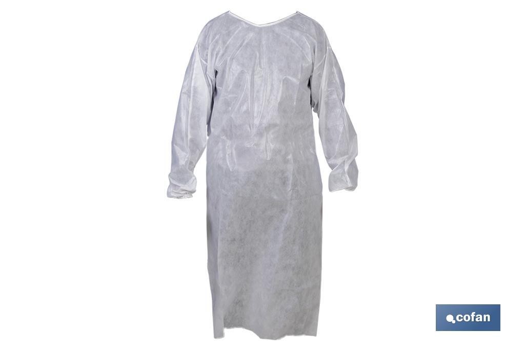 Surgical protective gown | Disposable gown | White | Polypropylene - Cofan