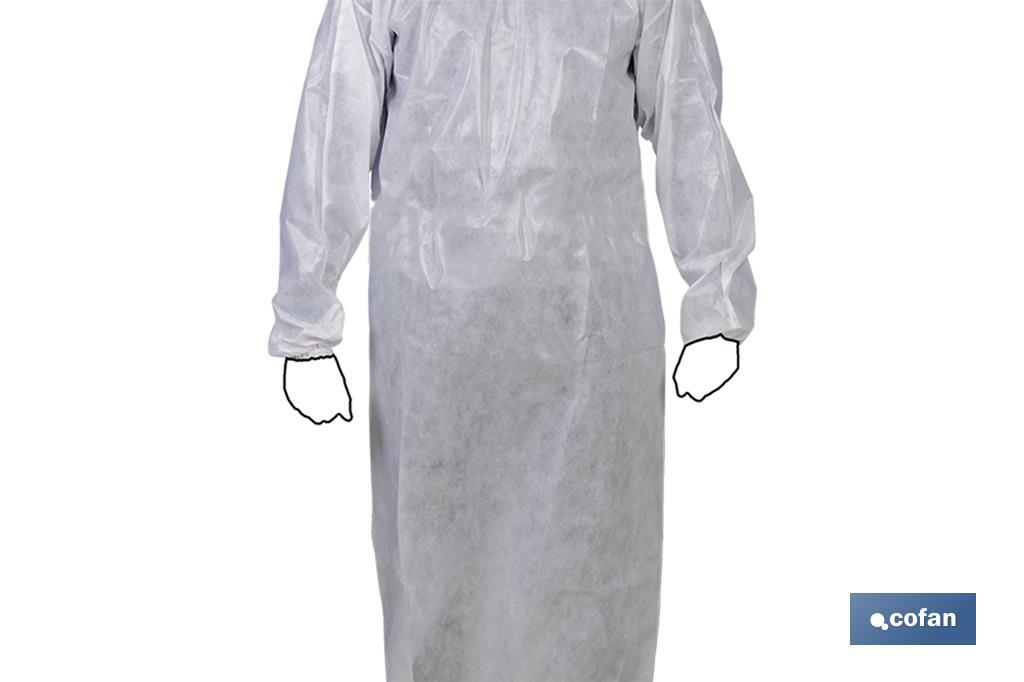 Surgical protective gown | Disposable gown | White | Polypropylene - Cofan