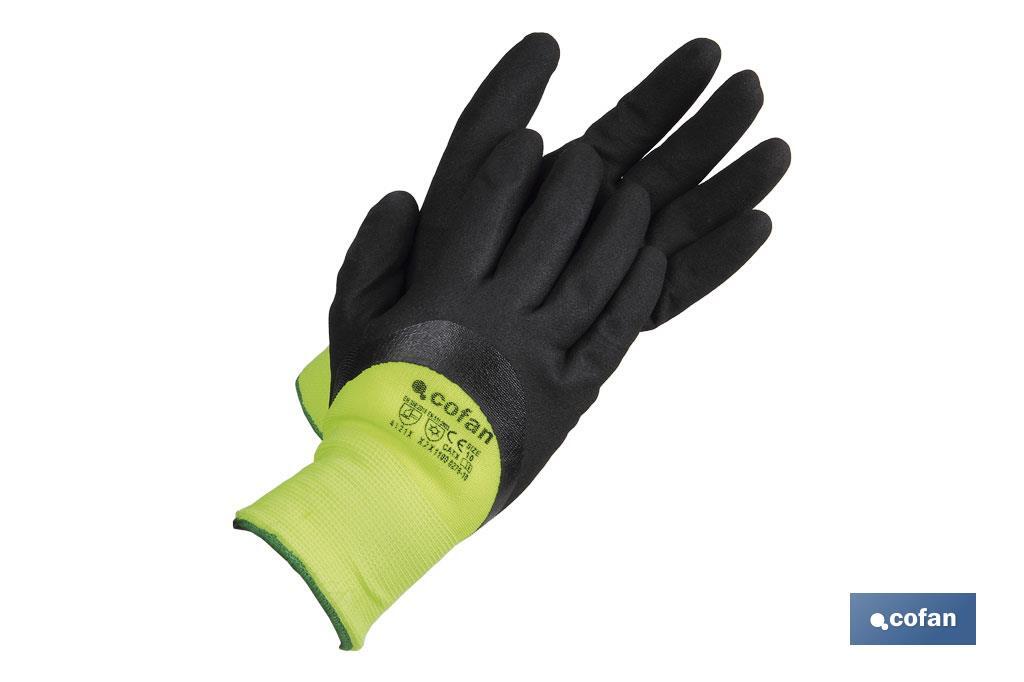 Guantes impregnados en nitrilo con espuma protectora contra el frío | Ideales para actividades a baja temperatura - Cofan