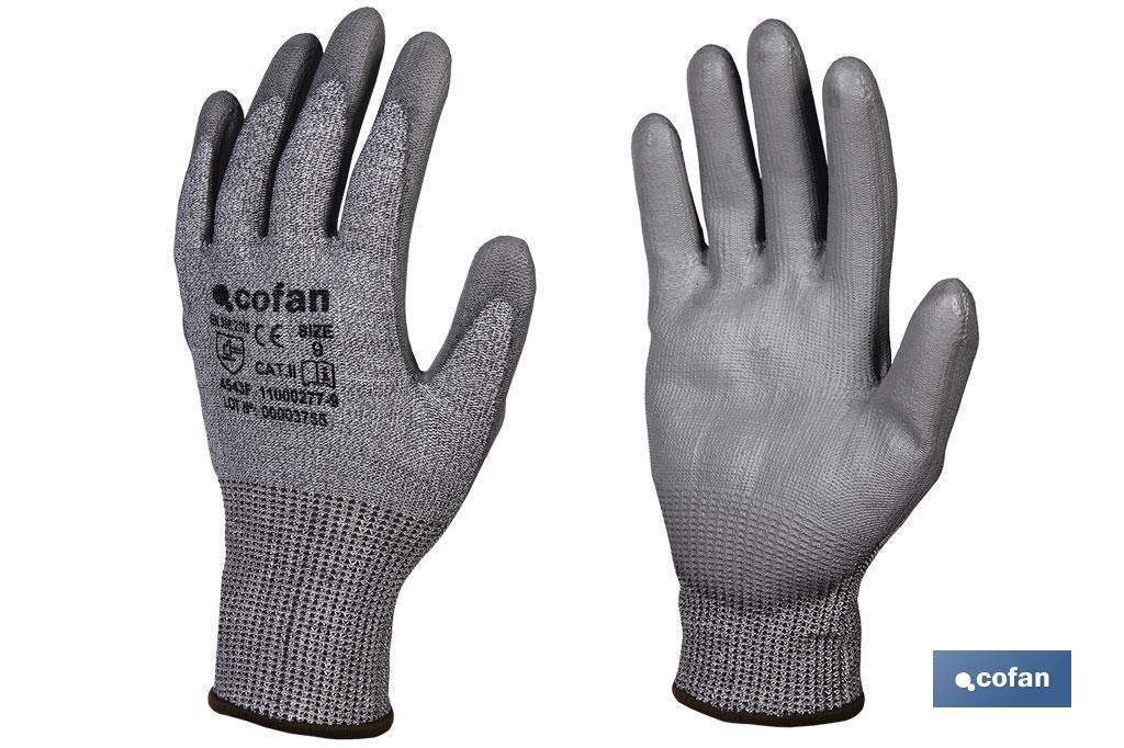 Gants anti-coupure imprégnés | Sécurité et protection | Idéaux contre les coupures - Cofan