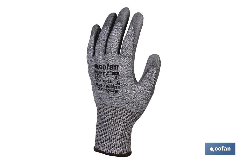 Gants anti-coupure imprégnés | Sécurité et protection | Idéaux contre les coupures - Cofan