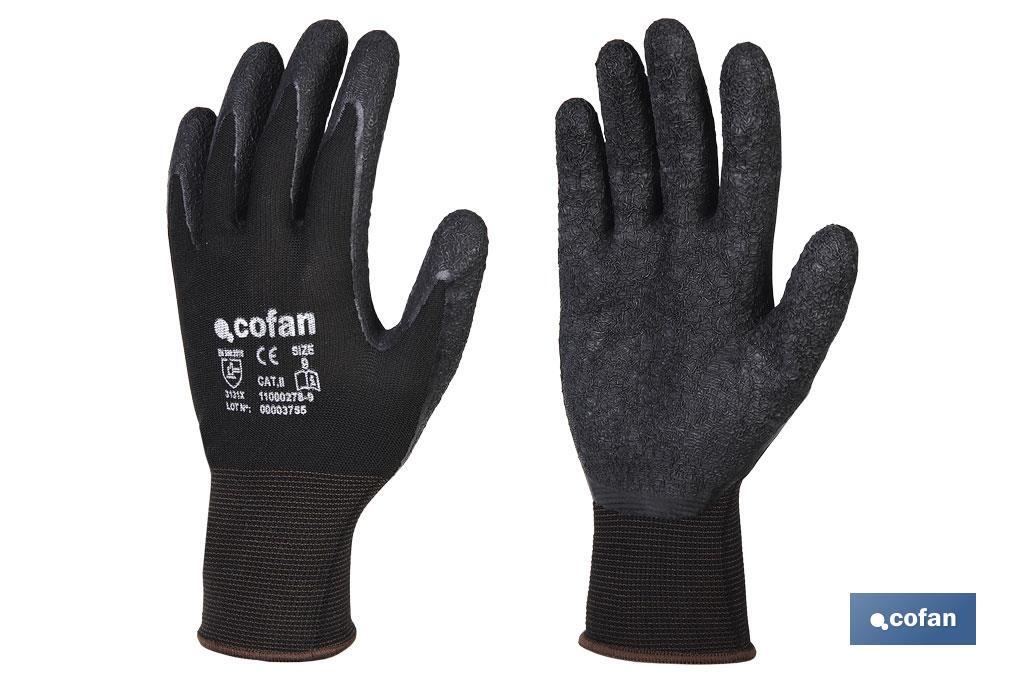 Guantes con soporte de poliéster | Impregnados en látex | Apto para múltiples procesos | Seguros y cómodos - Cofan