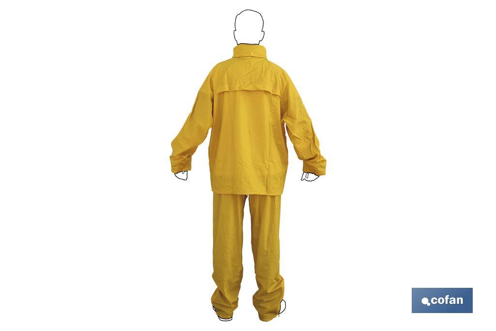 Rain Suit | PVC & Polyurethane | Several Colours | With two pockets and hidden hook in the neck - Cofan