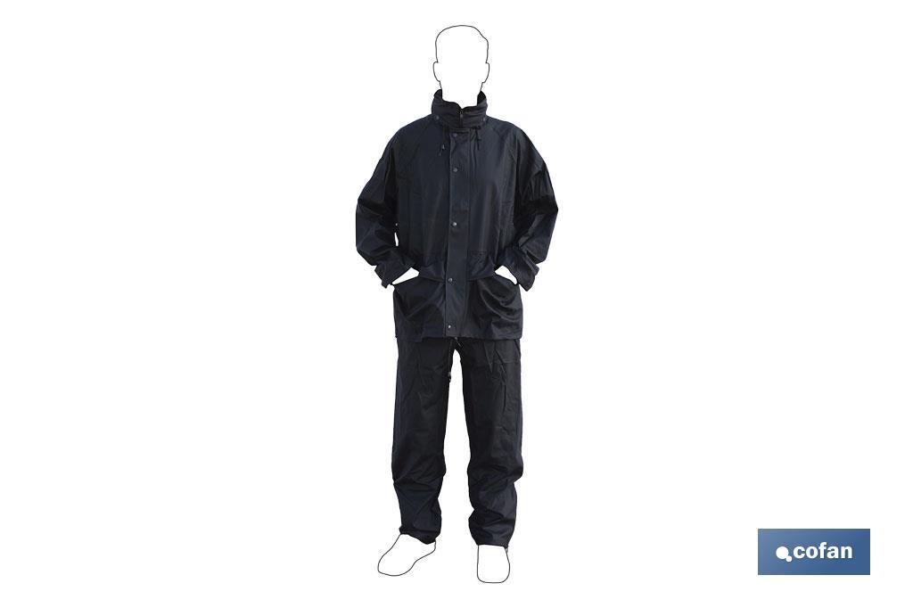 Rain Suit | PVC & Polyurethane | Several Colours | With two pockets and hidden hook in the neck - Cofan