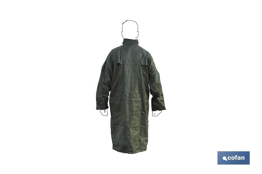 Abrigo de Lluvia | Color Verde | Fabricado en Poliester y PVC | Costuras Termoselladas - Cofan