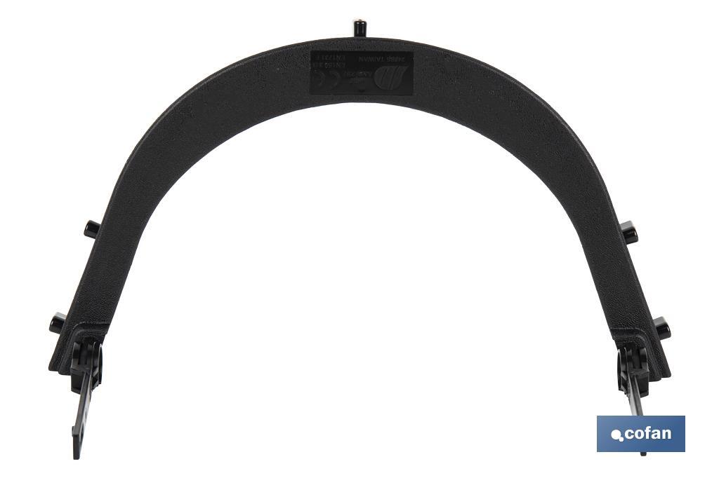 Soporte de malla protectora para casco de obra| Medidas del soporte 24 x 17 x 2 cm | Soporte universal - Cofan