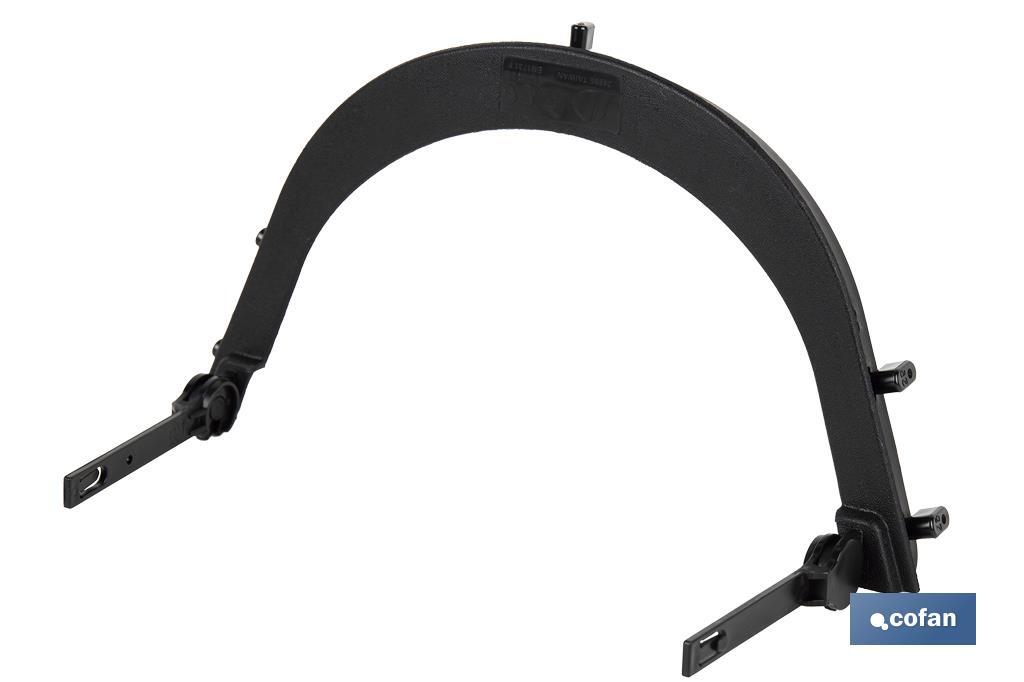 Soporte de malla protectora para casco de obra| Medidas del soporte 24 x 17 x 2 cm | Soporte universal - Cofan