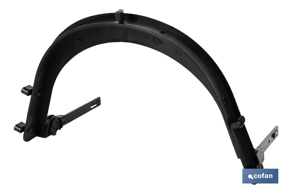 Soporte de malla protectora para casco de obra| Medidas del soporte 24 x 17 x 2 cm | Soporte universal - Cofan