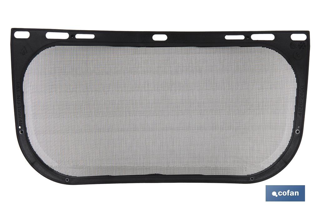Pantalla con Protección de Rejilla | Medida de la pantalla 310 x 200 mm | Protección facial para diversos trabajos - Cofan