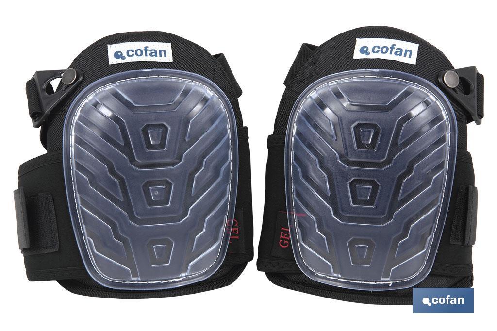 Pack of 2 knee pads | Double elastic band | Gel pads - Cofan