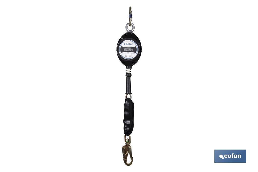 Self-retracting lifeline with shock absorber | Cable of 7m | Supports a maximum weight of 140kg - Cofan