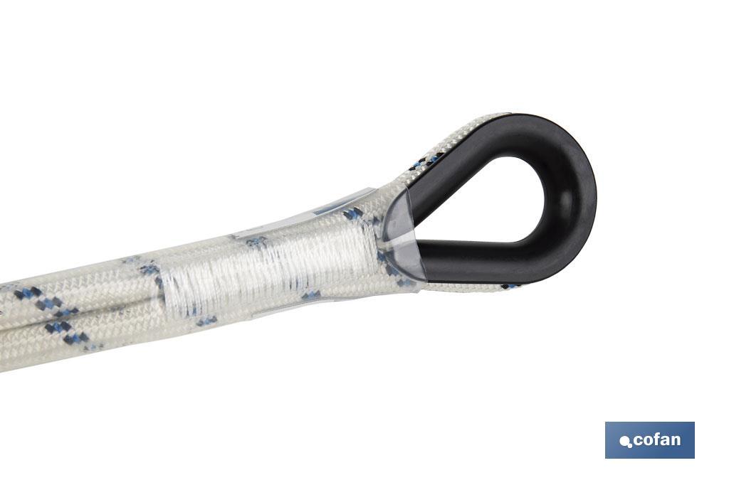 Rollo de cuerda para trabajos de altura | Cuerda trenzada | Ideal para escalada y trabajos en altura semiestática - Cofan