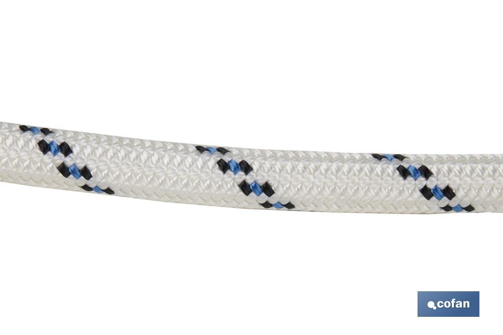 Rollo de cuerda para trabajos de altura | Cuerda trenzada | Ideal para escalada y trabajos en altura semiestática - Cofan