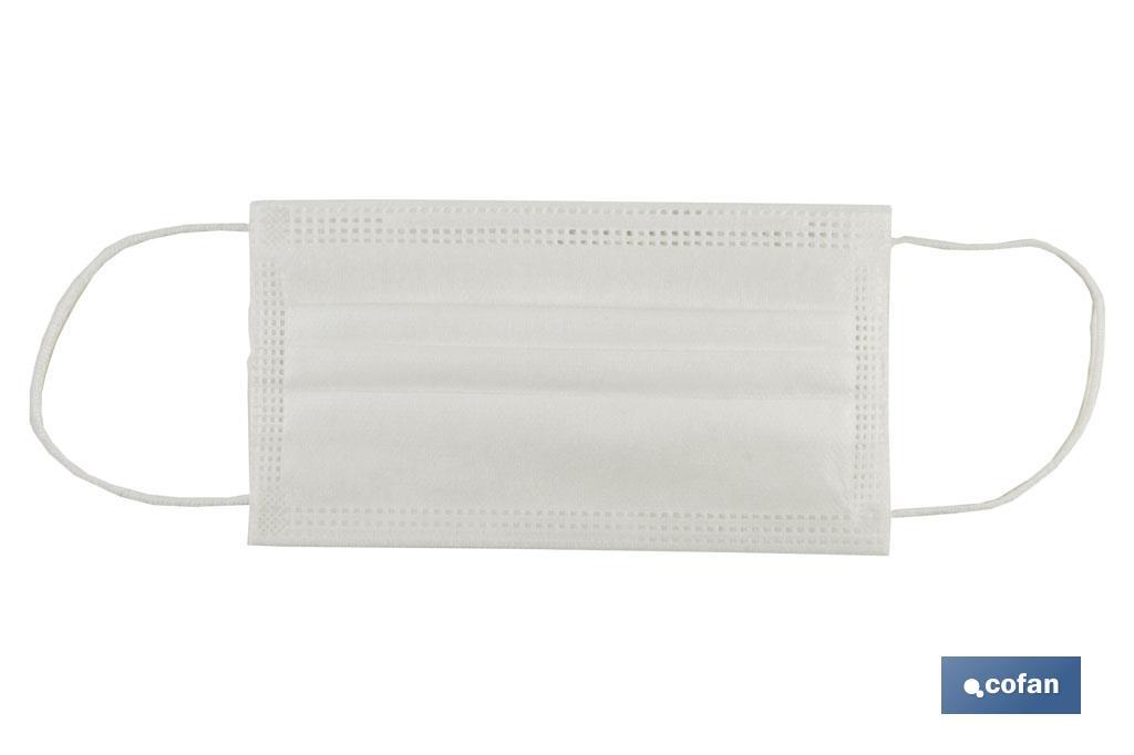 Disposable surgical face masks | Non-woven material | 3-ply surgical mask | Pack of 50 units - Cofan