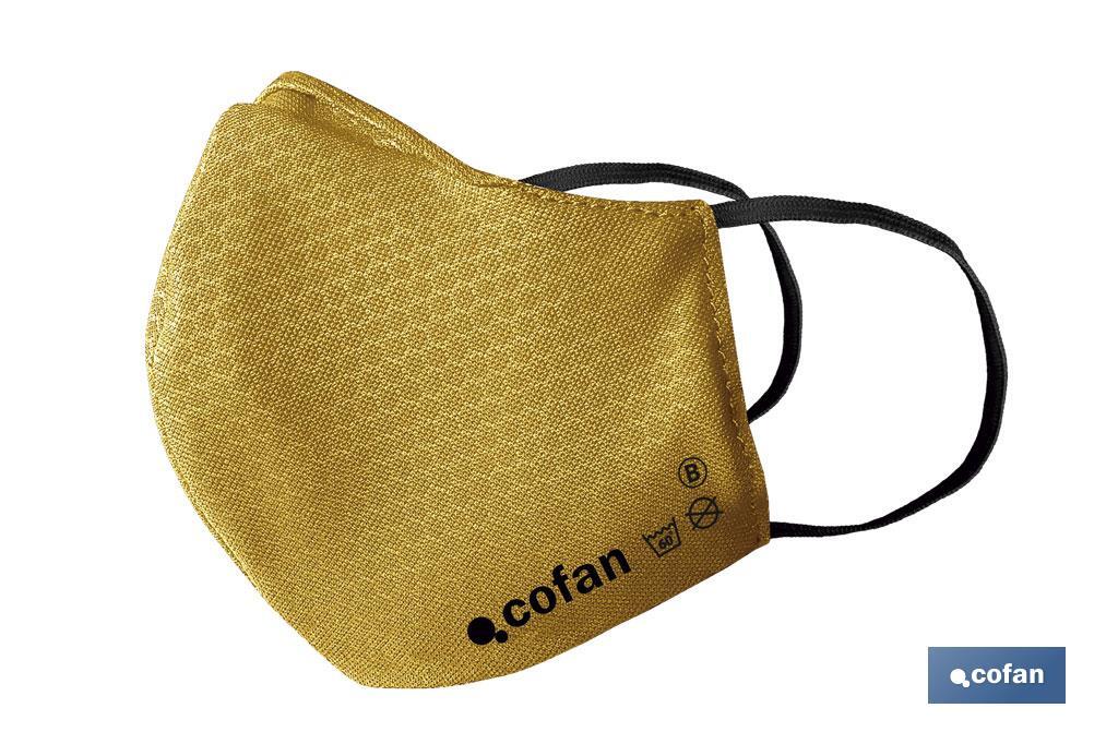Reusable fabric face mask | 3-ply cloth face mask | Available in different colours - Cofan