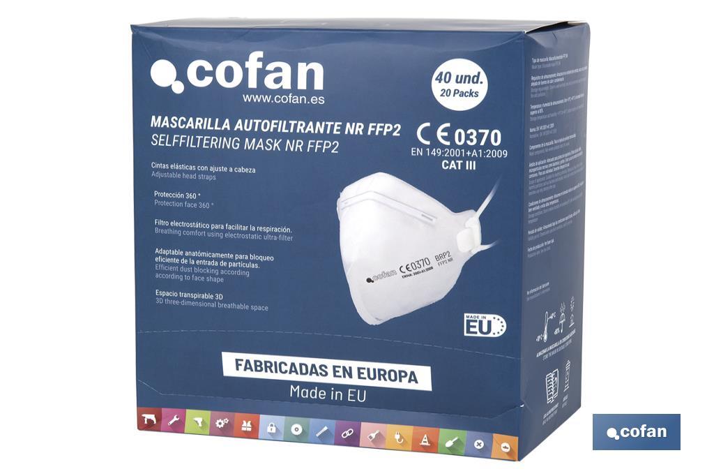 Mascarilla FFP2 NR con ajuste en cabeza - Cofan