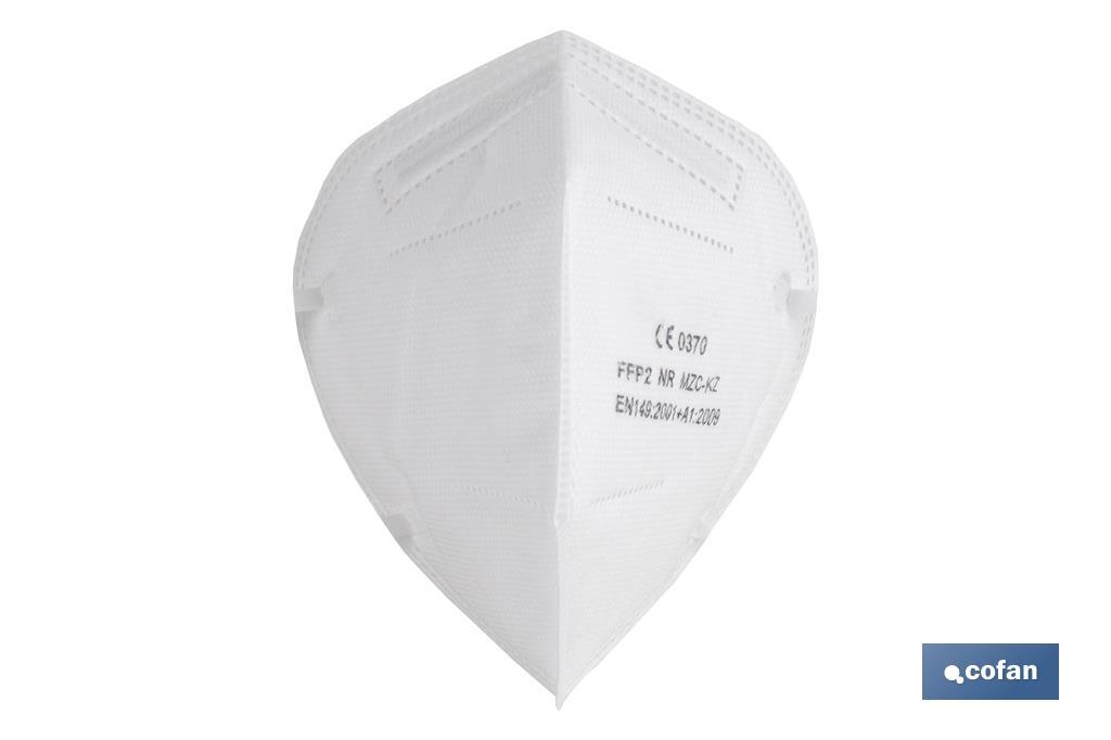 FFP2 NR Folding Face Mask | White | Self Filtering Mask | Disposable Mask - Cofan