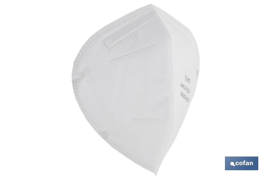 FFP2 NR Folding Face Mask | White | Self Filtering Mask | Disposable Mask - Cofan