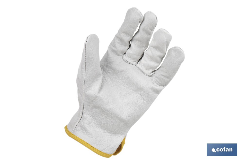 Heat-resistant safety buffalo leather driver glove | Available sizes: 7, 8, 9, 10 and 11. - Cofan