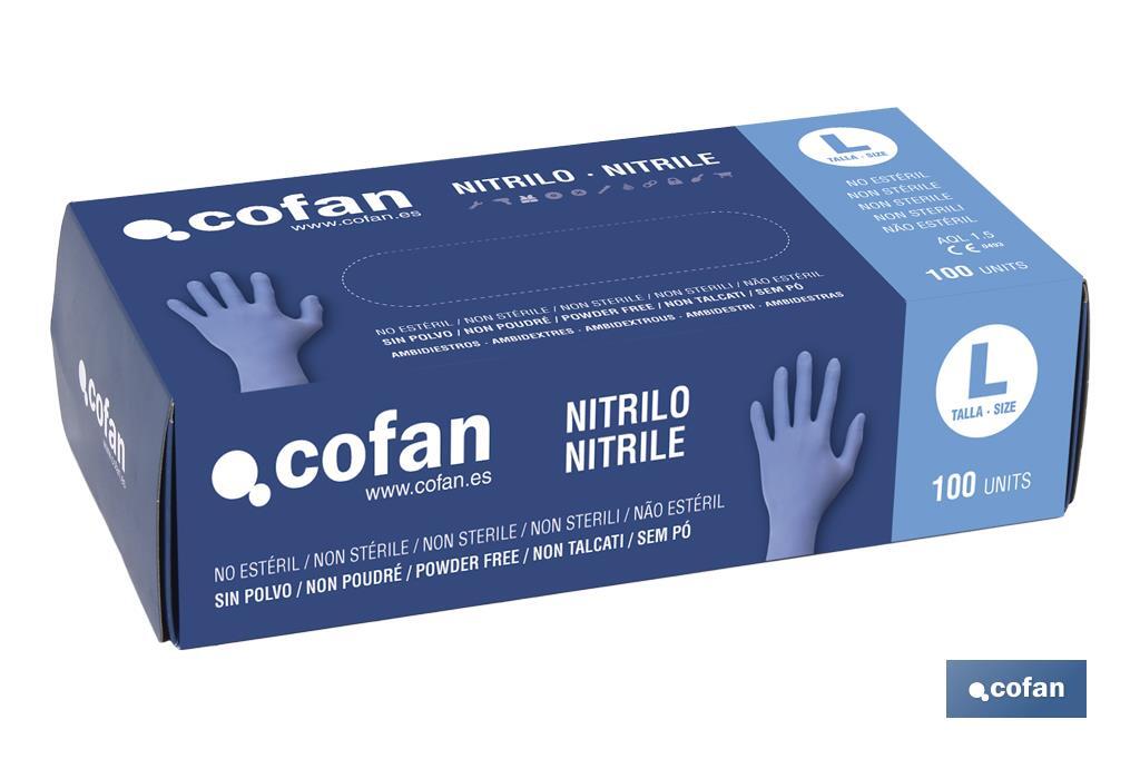 Caja dispensadora de guantes | Fabricados en nitrilo | Guantes desechables - Cofan